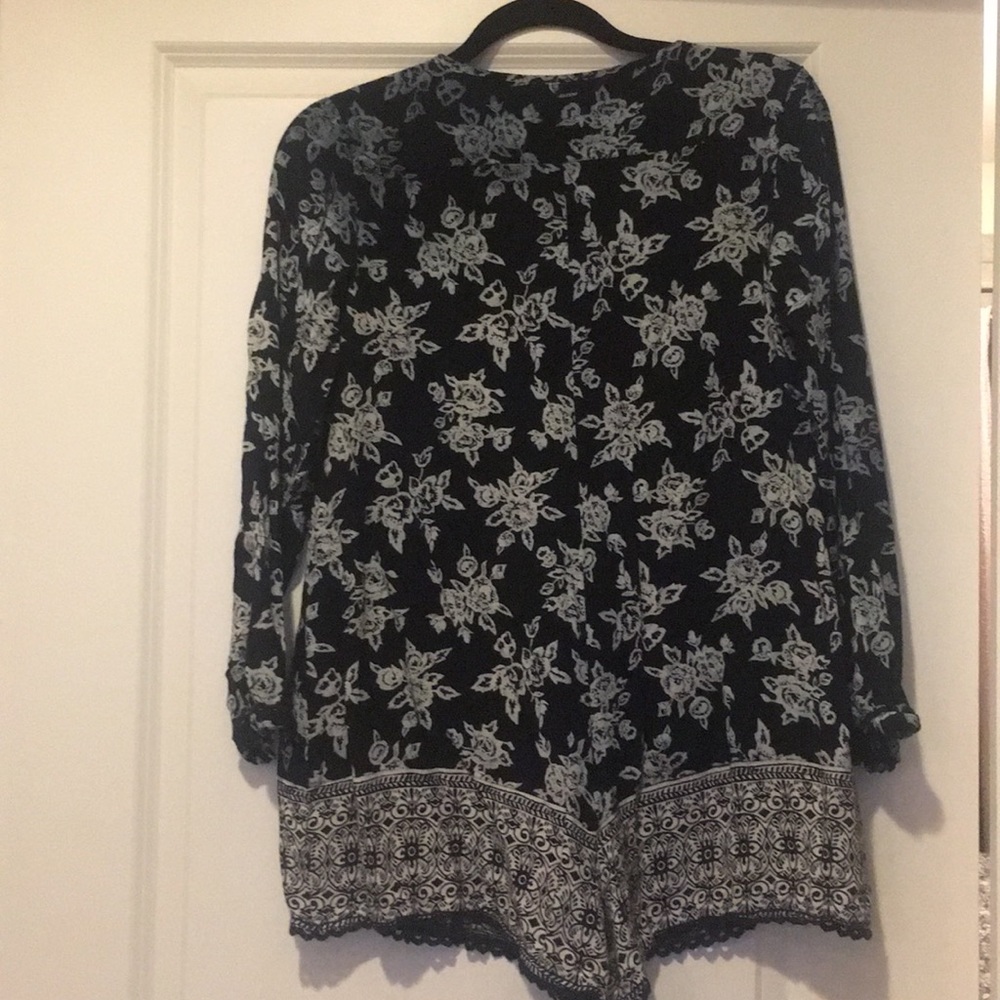 Volcom Black Floral Romper Small - Picture 7 of 8